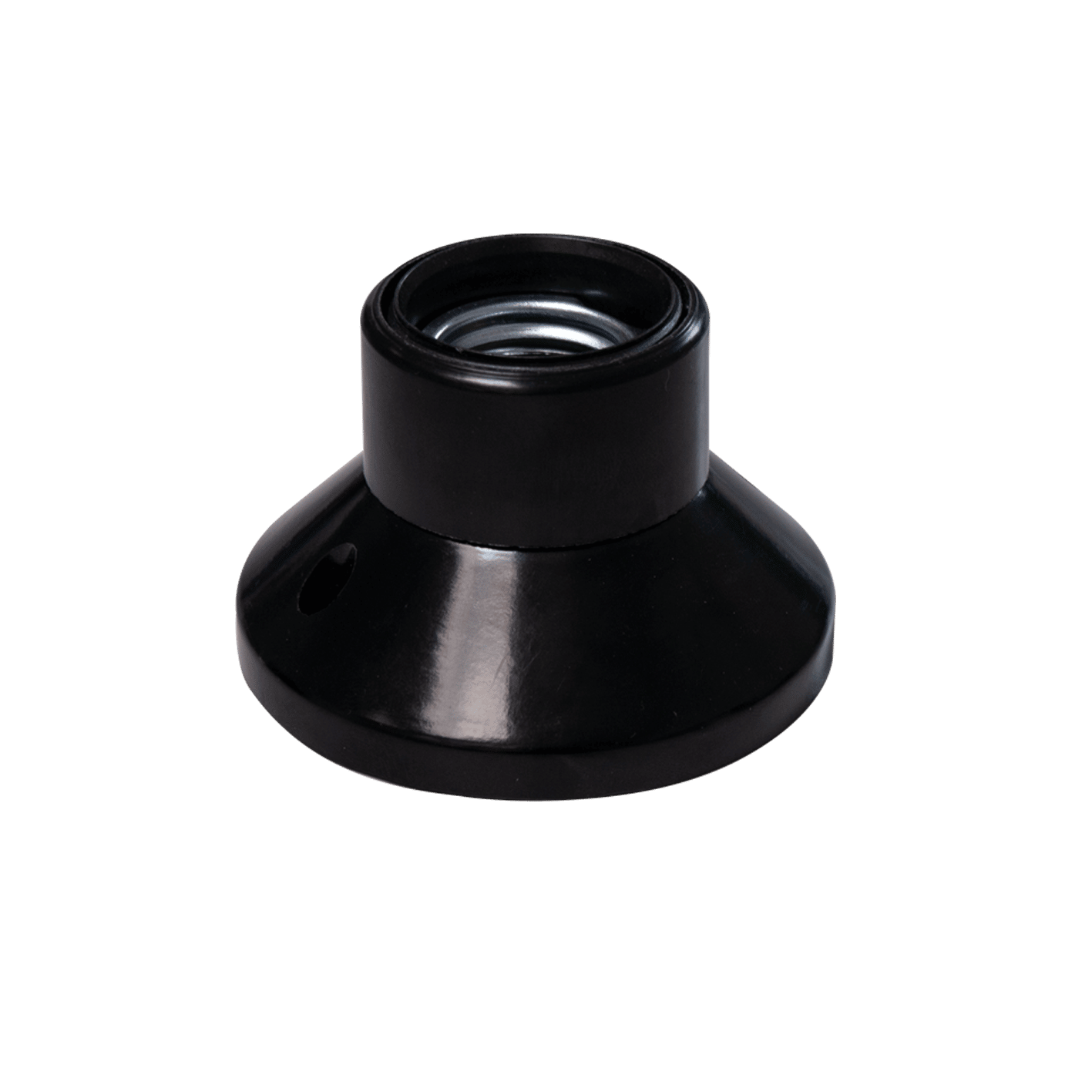 2230921ZW Plafondlamphouder E27 zwart<br>5/8 (12st)