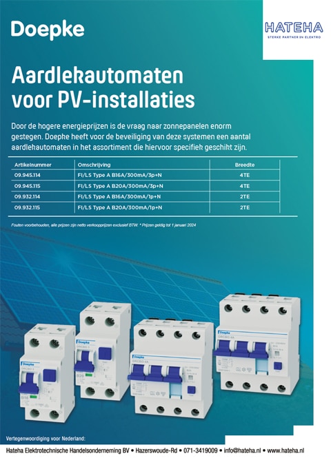Aardlekautomaten voor pv-installaties
