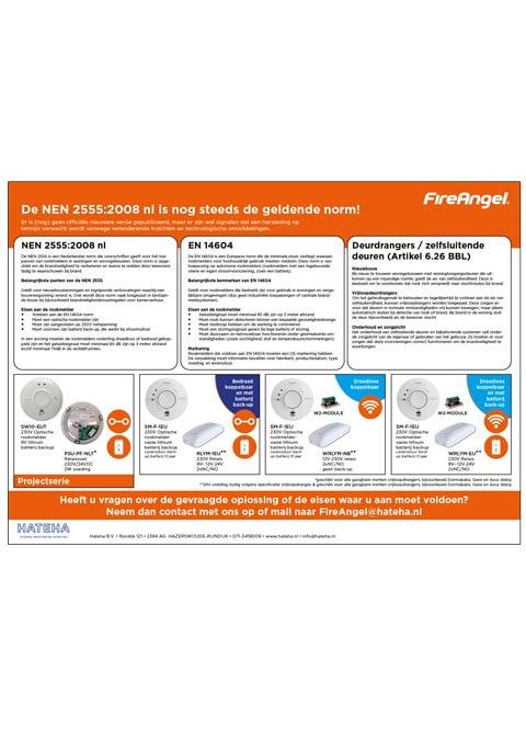 FireAngel Leaflet relais voor vrijloopdranger