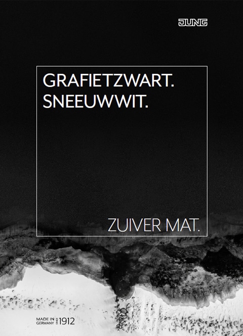 Grafietzwart en sneeuwwit mat
